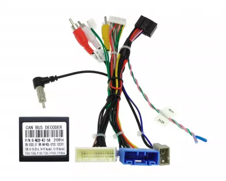 Купить Провода для андроид магнитолы в Mazda 2014+ (питание, USB, CAN, CAM, AMP)